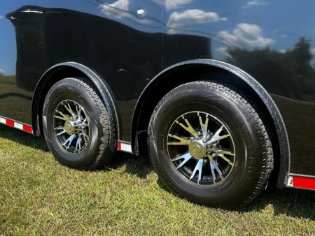 New 2026 Rock Solid 8.5x28-Finished Interior-7000LB Split Torsion Axles-Black Poly-Blackout- Car / Racing Trailer