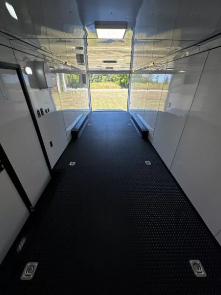 New 2026 Rock Solid 8.5x28-Finished Interior-7000LB Split Torsion Axles-Black Poly-Blackout- Car / Racing Trailer