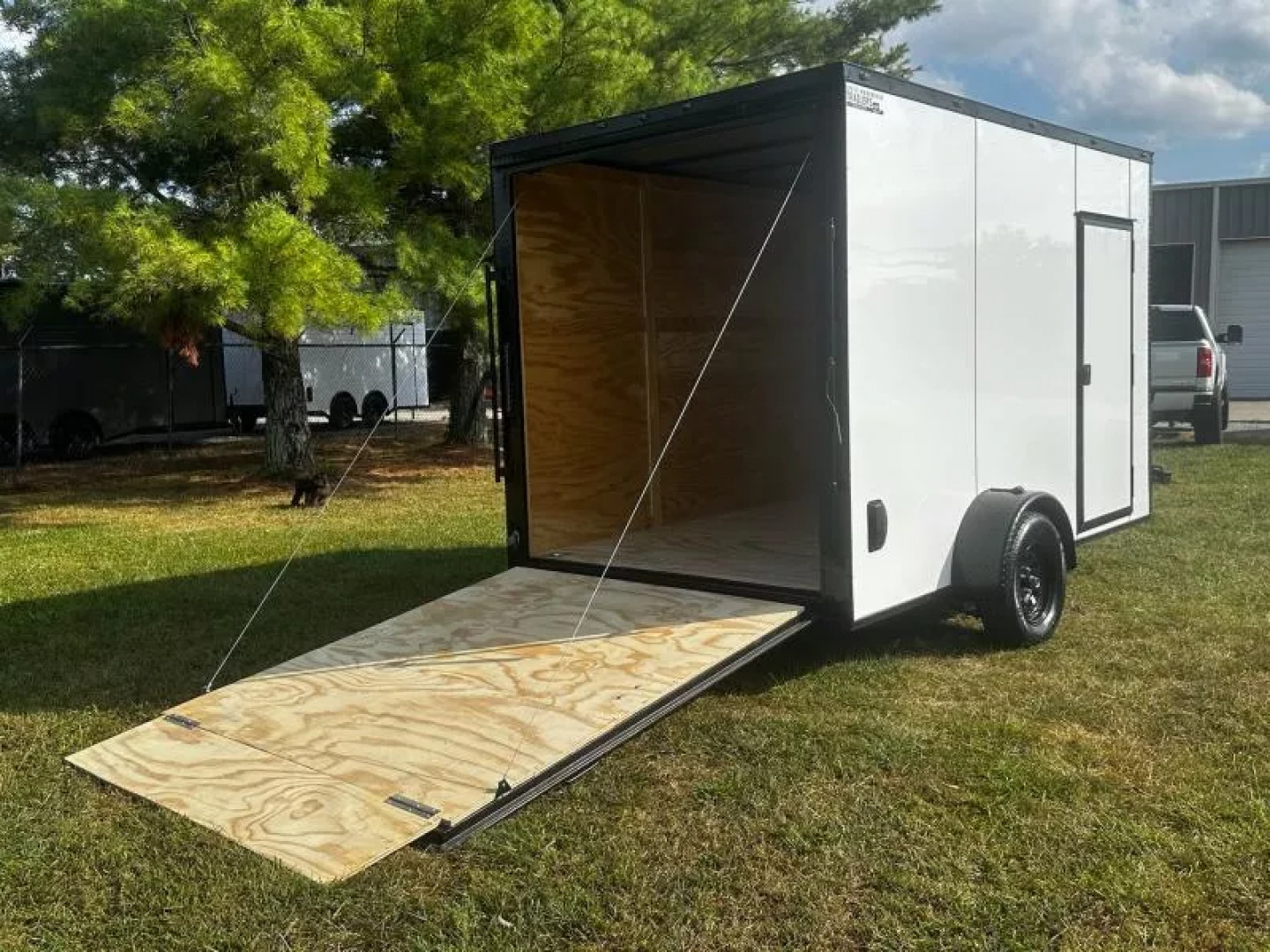 New 2026 Luxe 7X12 Enclosed Trailer-3500LB Single Axle-7'ft Interior-White Poly-Blackout