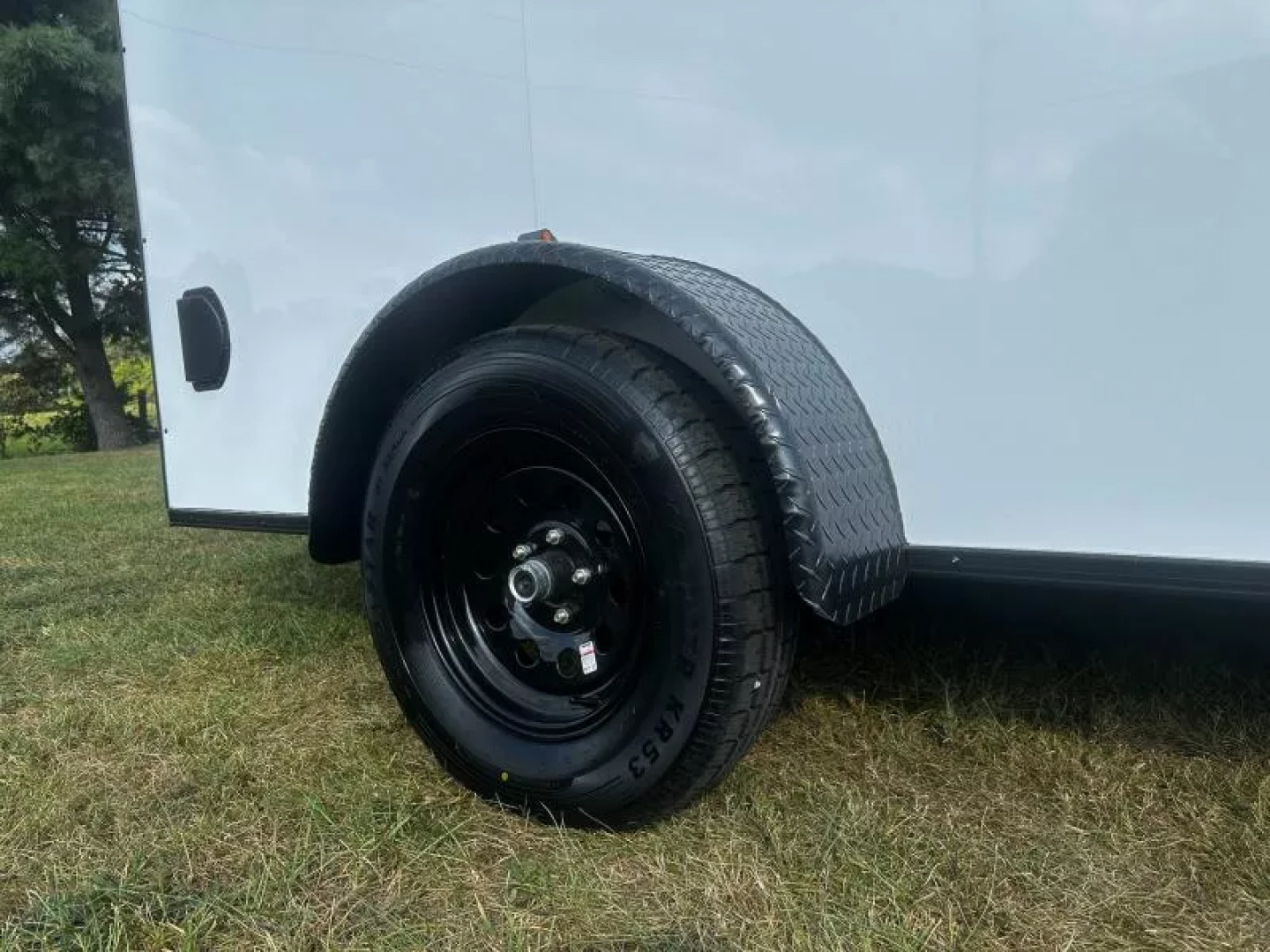 New 2026 Luxe 7X12 Enclosed Trailer-3500LB Single Axle-7'ft Interior-White Poly-Blackout