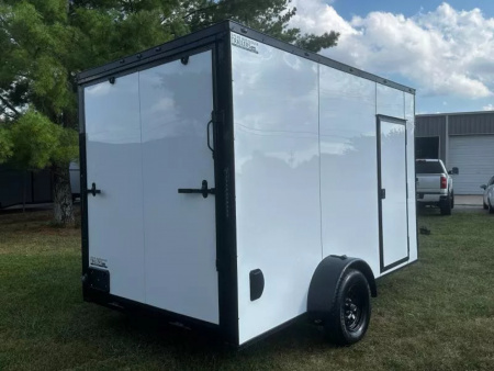 New 2026 Luxe 7X12 Enclosed Trailer-3500LB Single Axle-7'ft Interior-White Poly-Blackout