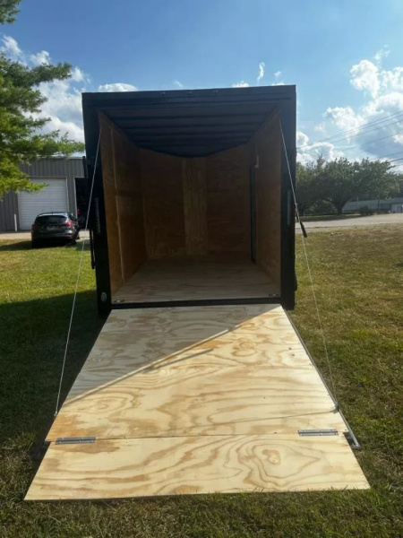 New 2026 Luxe 7X12 Enclosed Trailer-3500LB Single Axle-7'ft Interior-White Poly-Blackout
