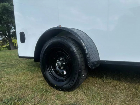 New 2026 Luxe 7X12 Enclosed Trailer-3500LB Single Axle-7'ft Interior-White Poly-Blackout