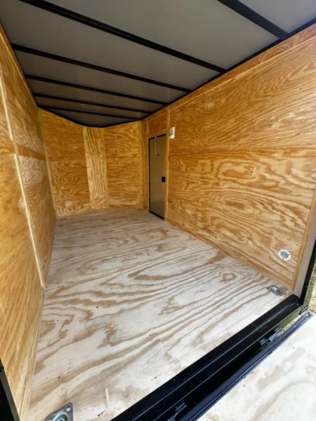 New 2026 Luxe 7X12 Enclosed Trailer-3500LB Single Axle-7'ft Interior-White Poly-Blackout