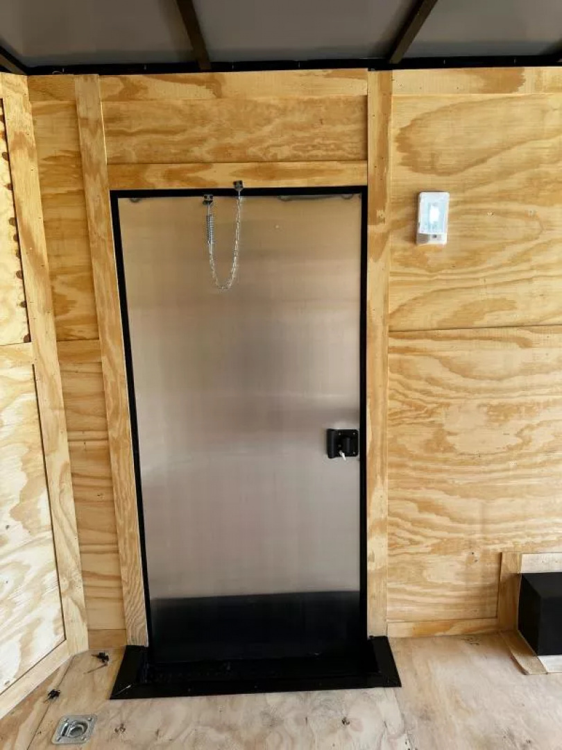 New 2026 Luxe 8.5x16 Car Hauler-5200 Torsion- White poly- Blackout- Enclosed Trailer