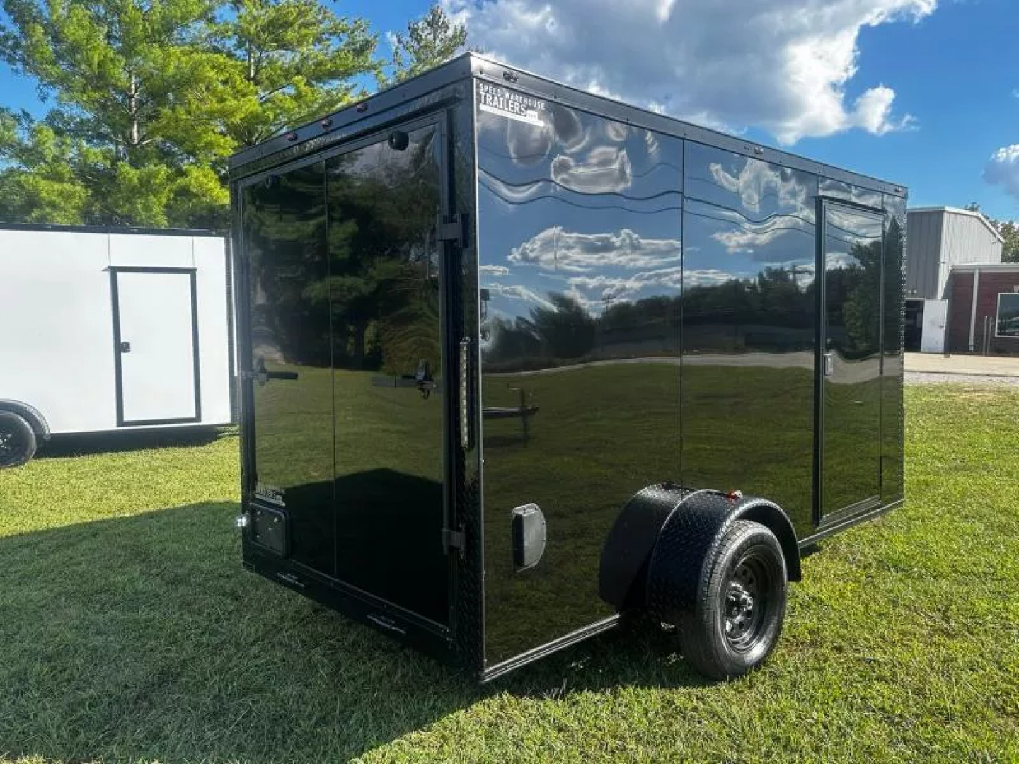 New 2026 Luxe 6X12-Enclosed Trailer-3500LB Single Axle-Black Poly-Blackout