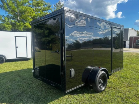 New 2026 Luxe 6X12-Enclosed Trailer-3500LB Single Axle-Black Poly-Blackout