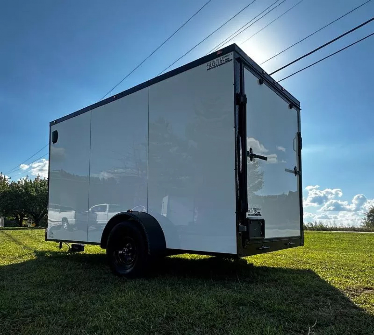 New 2026 Luxe 6X12 - Enclosed Trailer- 3500LB Single Axle - White Poly - Blackout