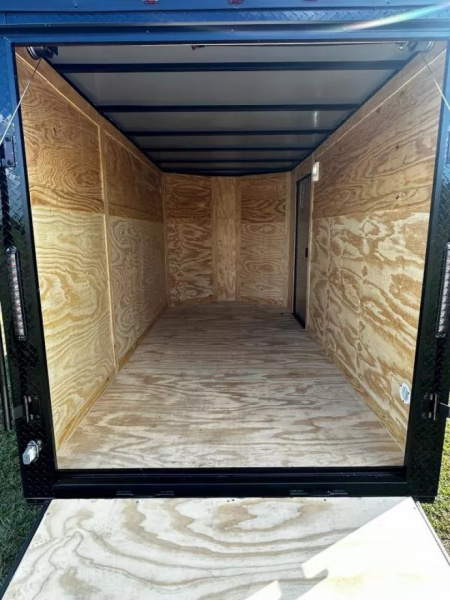 New 2026 Luxe 6X12 - Enclosed Trailer- 3500LB Single Axle - White Poly - Blackout