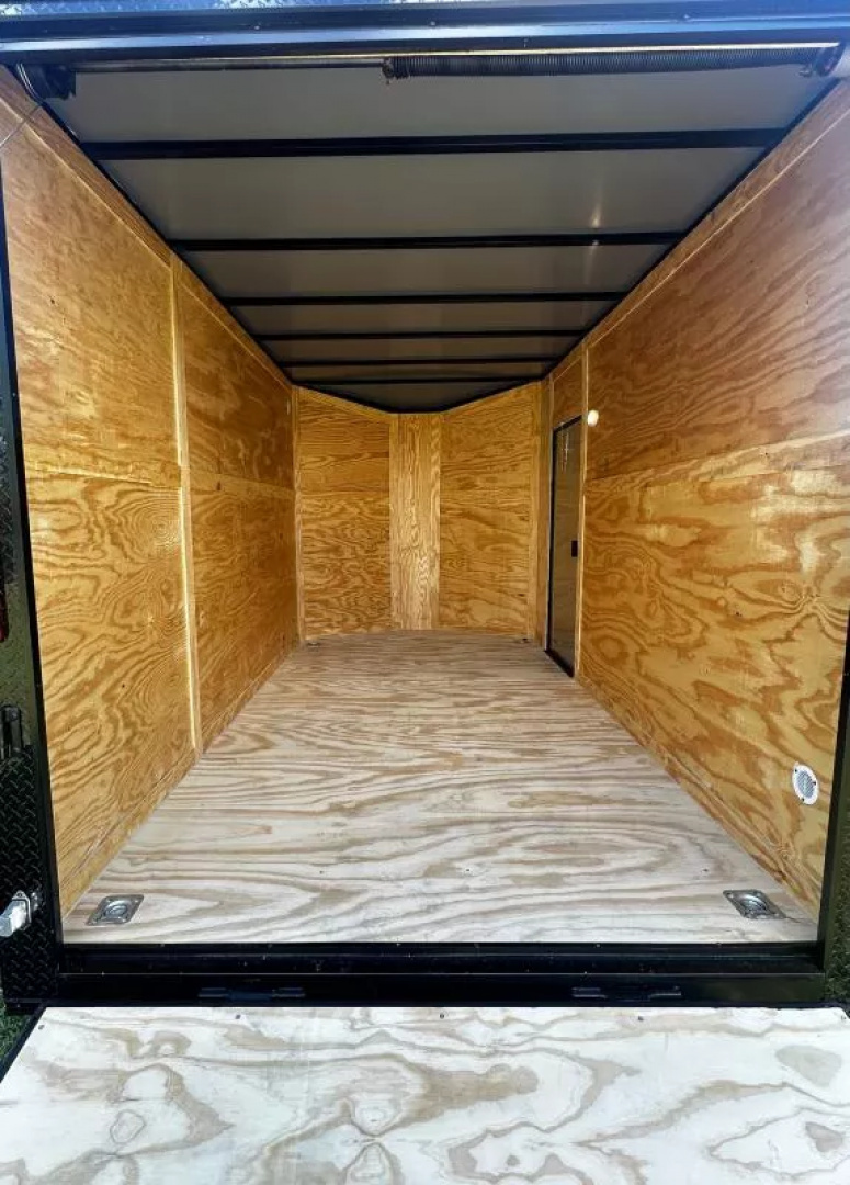 New 2026 Luxe 7X12 Enclosed Trailer-3500LB Single Axle-7'ft Interior-White Poly-Blackout
