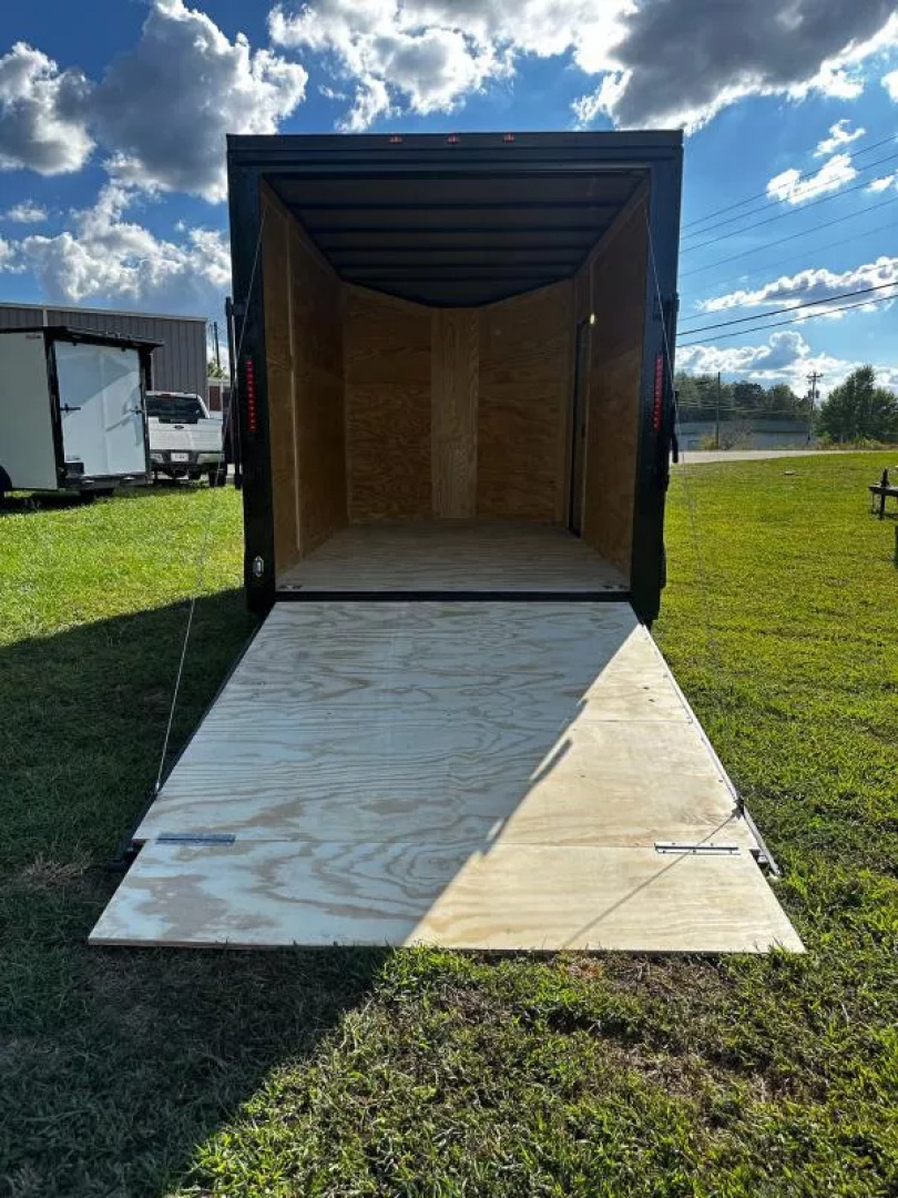 New 2026 Luxe 7X12 Enclosed Trailer-3500LB Single Axle-7'ft Interior-White Poly-Blackout