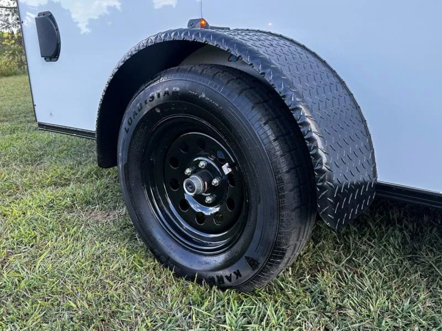 New 2026 Luxe 7X12 Enclosed Trailer-3500LB Single Axle-7'ft Interior-White Poly-Blackout