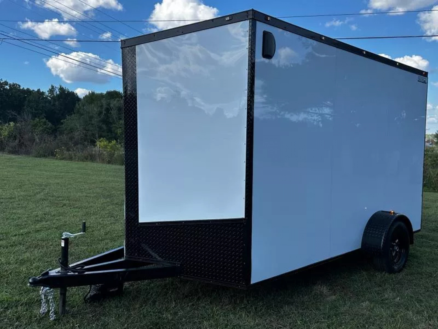 New 2026 Luxe 7X12 Enclosed Trailer-3500LB Single Axle-7'ft Interior-White Poly-Blackout