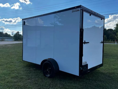 New 2026 Luxe 7X12 Enclosed Trailer-3500LB Single Axle-7'ft Interior-White Poly-Blackout