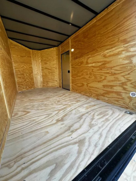 New 2026 Luxe 7X12 Enclosed Trailer-3500LB Single Axle-7'ft Interior-White Poly-Blackout