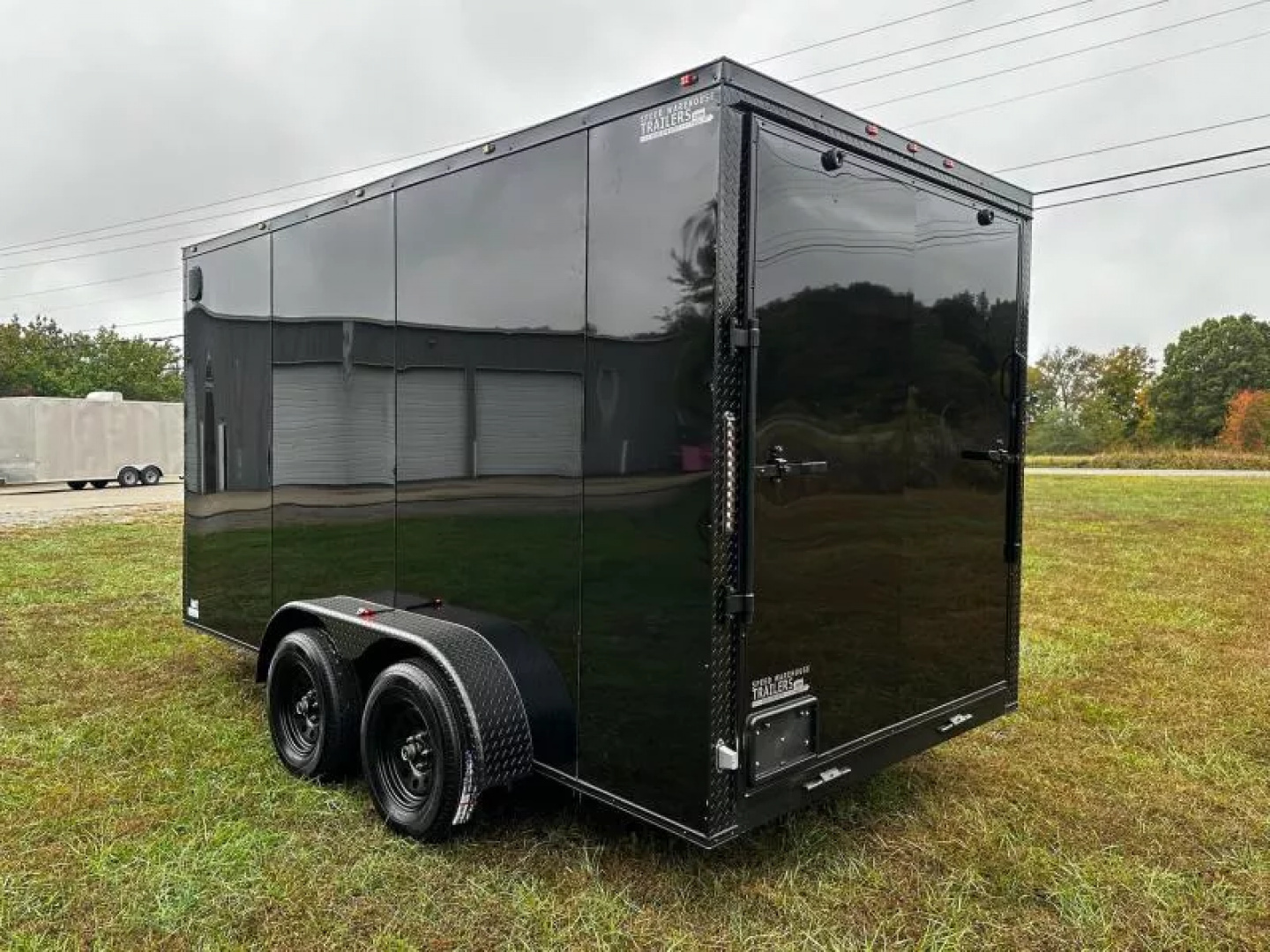 New 2026 Luxe 7X14 Enclosed Trailer-3500LB Tandem Axle-Black Poly-Blackout