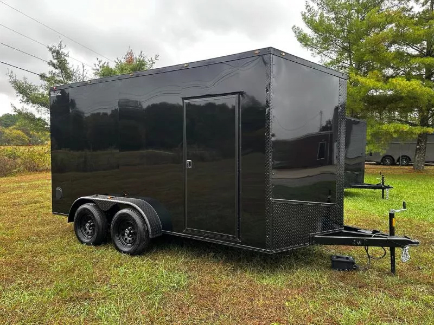New 2026 Luxe 7X14 Enclosed Trailer-3500LB Tandem Axle-Black Poly-Blackout