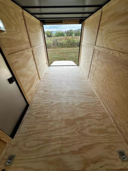 New 2026 Luxe 7X14 Enclosed Trailer-3500LB Tandem Axle-Black Poly-Blackout