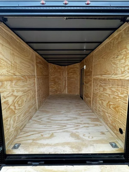 New 2026 Luxe 7X14 Enclosed Trailer-3500LB Tandem Axle-Black Poly-Blackout