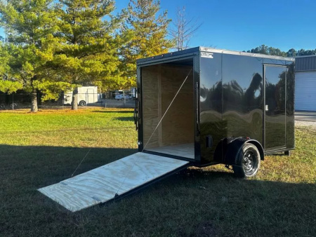 New 2026 Luxe 6X10 -Enclosed Trailer -3500LB Single Axle -Black Poly - Blackout
