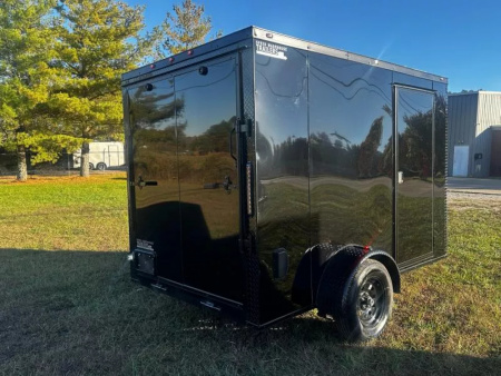 New 2026 Luxe 6X10 -Enclosed Trailer -3500LB Single Axle -Black Poly - Blackout