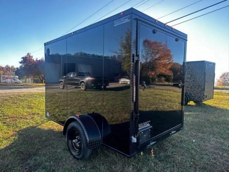 New 2026 Luxe 6X10 -Enclosed Trailer -3500LB Single Axle -Black Poly - Blackout