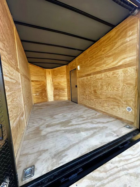 New 2026 Luxe 7X12 Enclosed Trailer-3500LB Tandem Axle -7'ft Interior-White Poly-Blackout