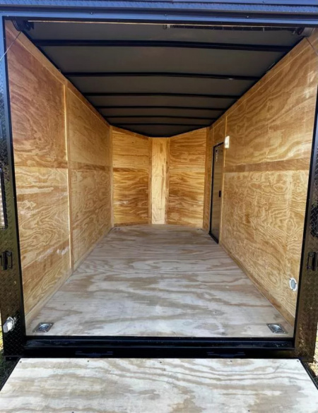 New 2026 Luxe 7X12 Enclosed Trailer-3500LB Tandem Axle -7'ft Interior-White Poly-Blackout
