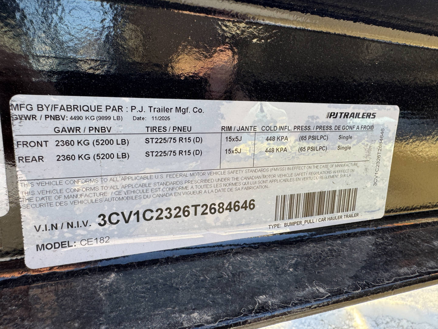 New 2026 PJ Trailers CE18-10k Equipment Trailer