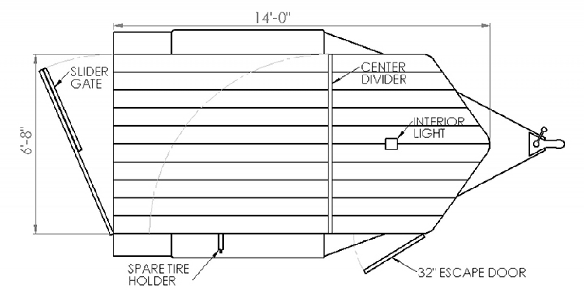 New 2026 Valley 6'8"X14'X6'6" Stock Trailer