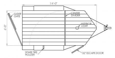 New 2026 Valley 6'8"X14'X6'6" Stock Trailer