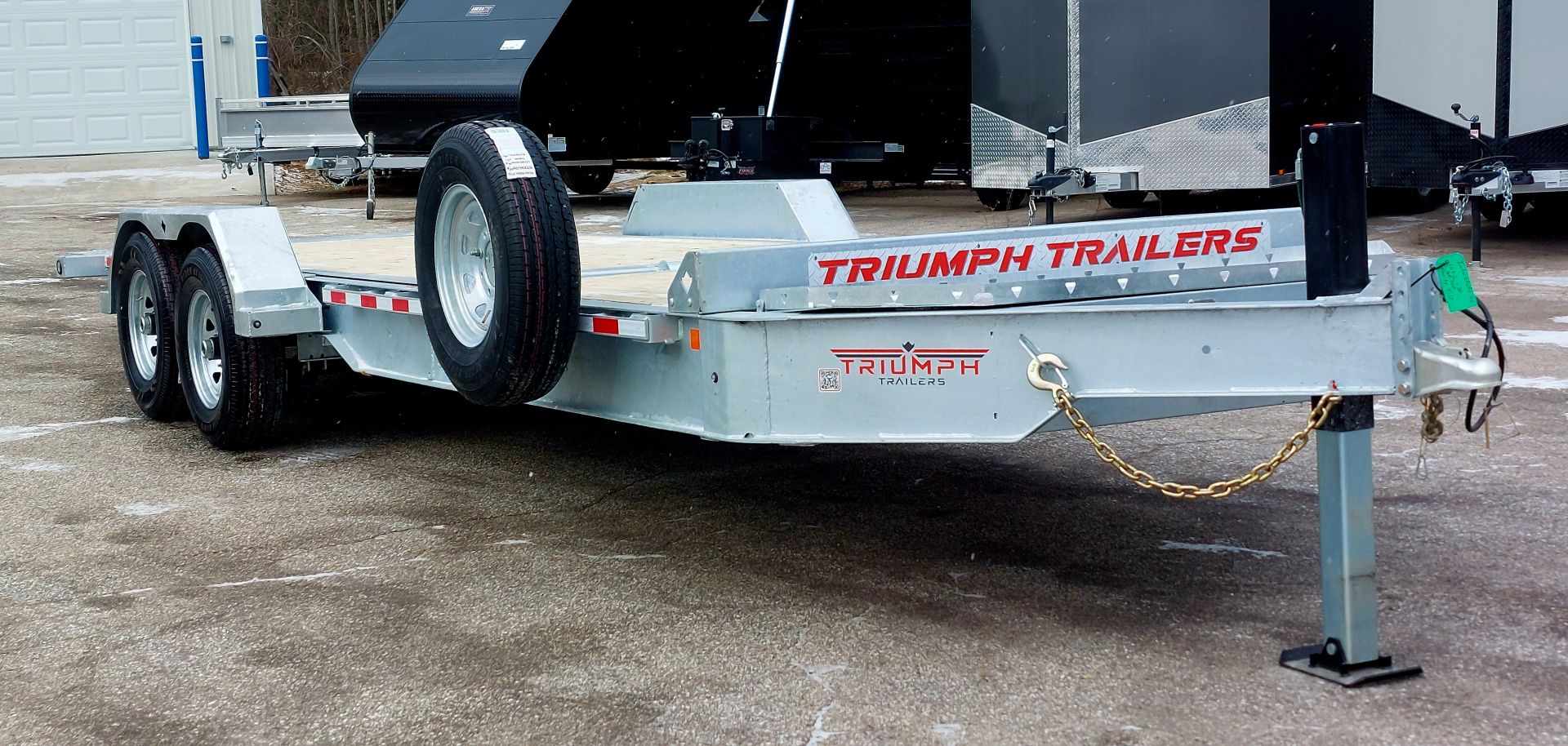 New 82X16 GALVANIZED GRAVITY TILT 7 K AXLES POWER JACKS ALSO AVAILABLE W/OUT POWER JACKS 2026 TRUMPH