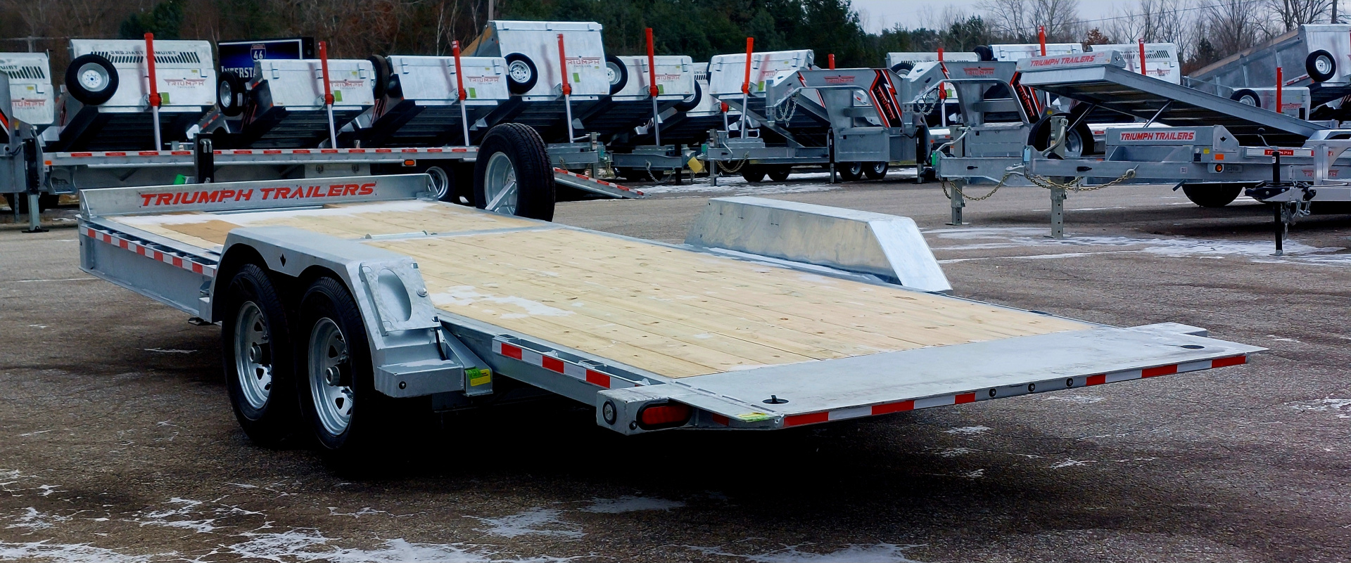 New 82X16 GALVANIZED GRAVITY TILT 7 K AXLES POWER JACKS ALSO AVAILABLE W/OUT POWER JACKS 2026 TRUMPH