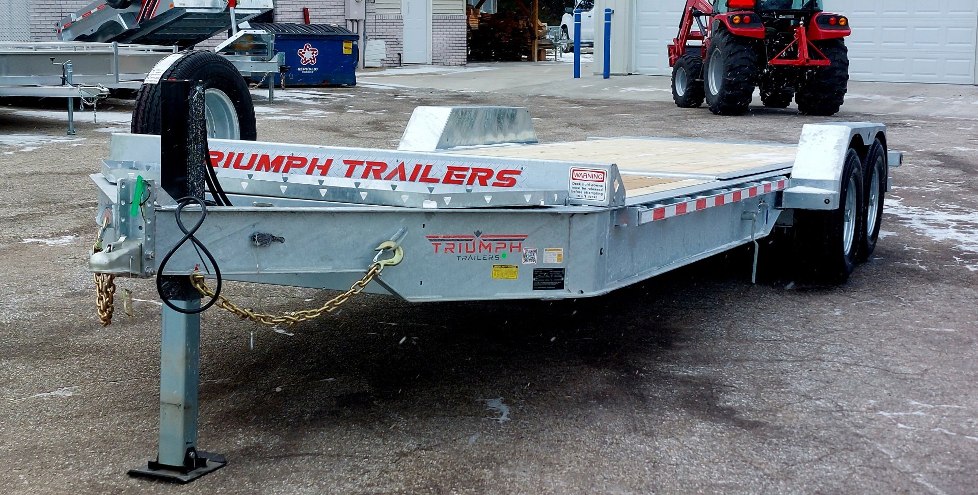 New 82X16 GALVANIZED GRAVITY TILT 7 K AXLES POWER JACKS ALSO AVAILABLE W/OUT POWER JACKS 2026 TRUMPH
