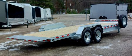 New 82X16 GALVANIZED GRAVITY TILT 7 K AXLES POWER JACKS ALSO AVAILABLE W/OUT POWER JACKS 2026 TRUMPH