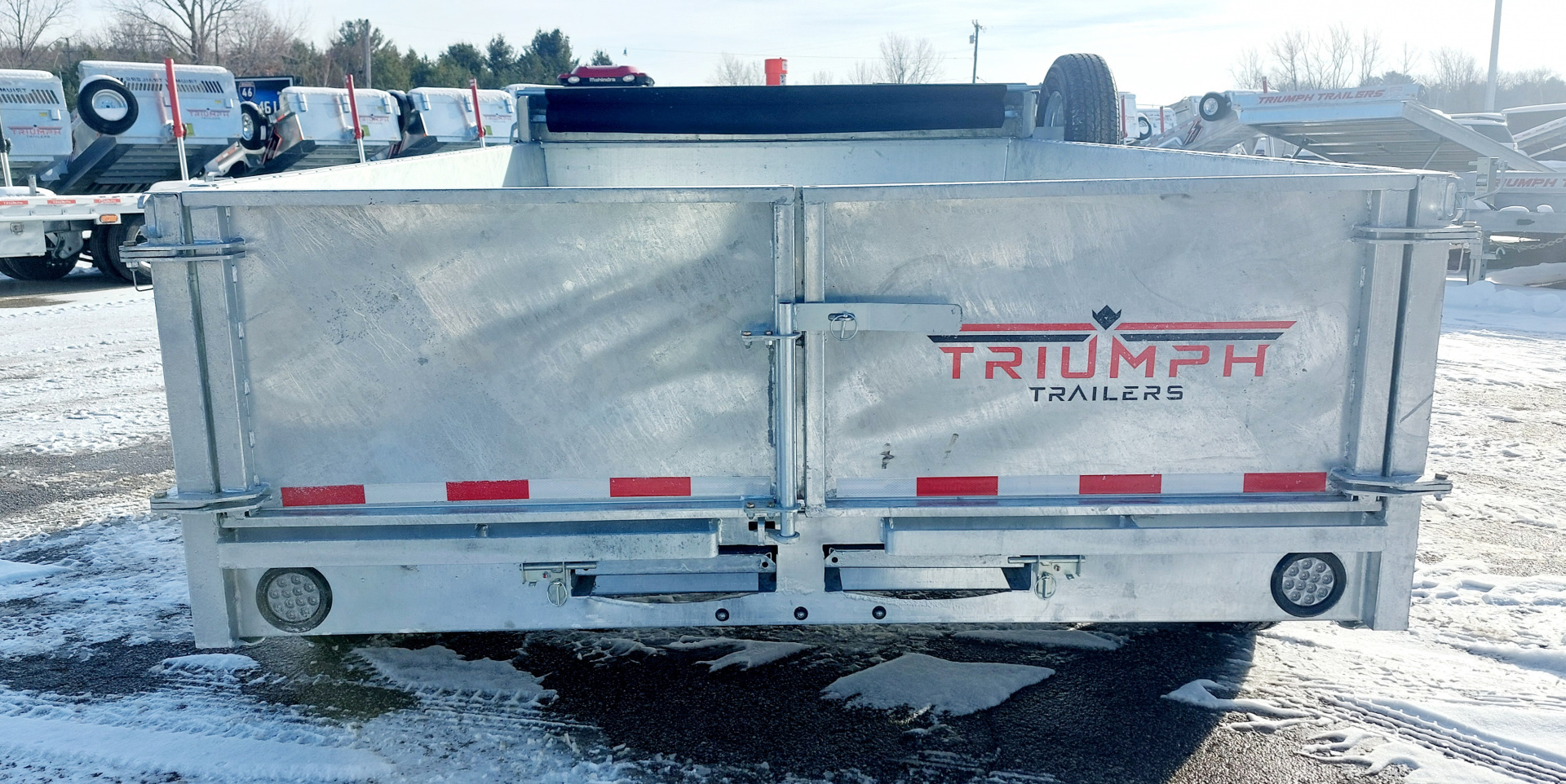 New 82" X 12' GALVANIZED DUMP 2026 TRIUMPH 5200# AXLES INCLUDES SPARE TIRE