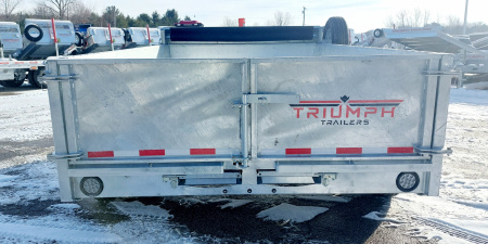 New 82" X 12' GALVANIZED DUMP 2026 TRIUMPH 5200# AXLES INCLUDES SPARE TIRE