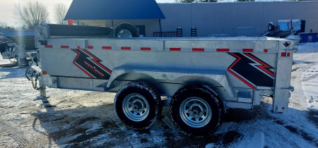 New 82" X 12' GALVANIZED DUMP 2026 TRIUMPH 5200# AXLES INCLUDES SPARE TIRE