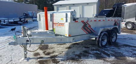 New 82" X 12' GALVANIZED DUMP 2026 TRIUMPH 5200# AXLES INCLUDES SPARE TIRE