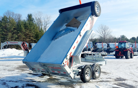 New 82" X 12' GALVANIZED DUMP 2026 TRIUMPH 5200# AXLES INCLUDES SPARE TIRE