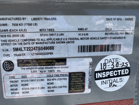 New 2026 Liberty LT16K-22 Tilt Trailer