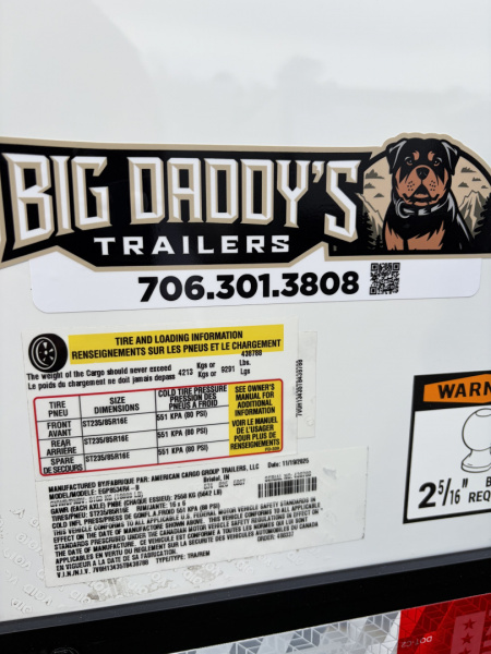 New 2026 Haulmark 34 Bathroom Race Trailer, Air Prep PKG, Awning, Polycor, Insulated, Window, 54" ALX Slide Out Step, A/C + Heat