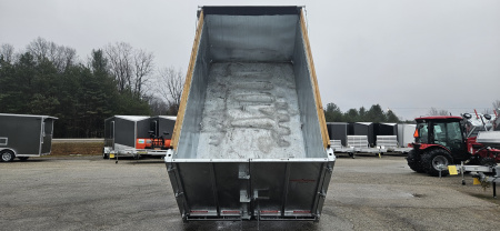 New 82" X 14' GALVANIZED DUMP 7 K AXLES 58" SIDES W/ WOOD RAMP & TARP INCLUDED 2026 TRIUMPH