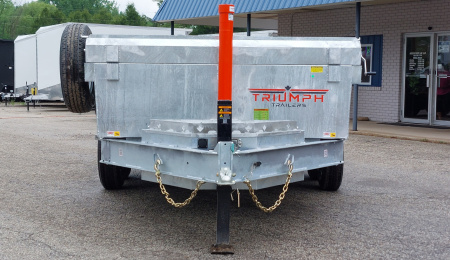 New 82" X 14' GALVANIZED DUMP 7 K AXLES 58" SIDES W/ WOOD RAMP & TARP INCLUDED 2026 TRIUMPH