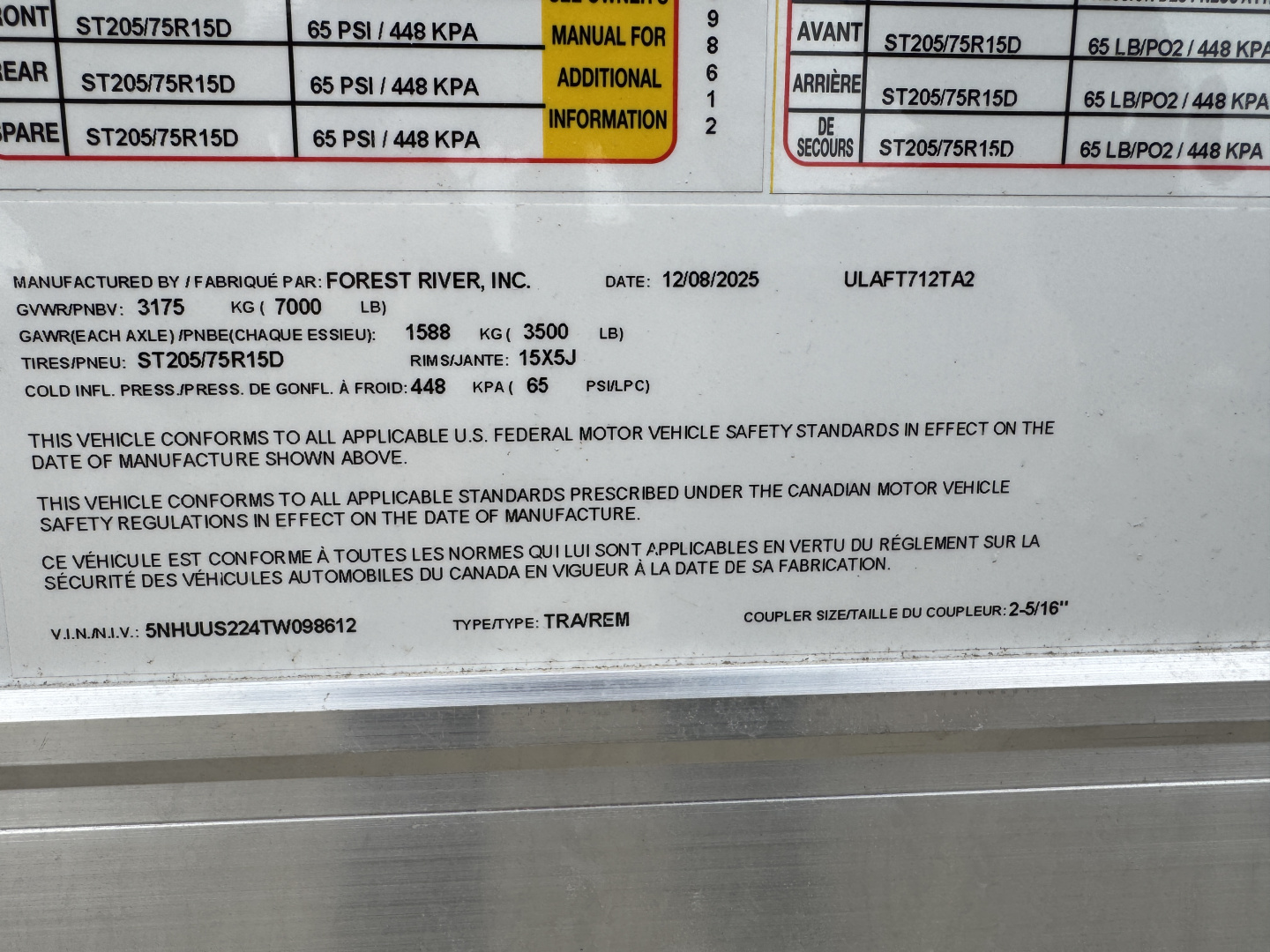 New 2026 US Cargo ULAFT712TA2 Cargo / Enclosed Trailer