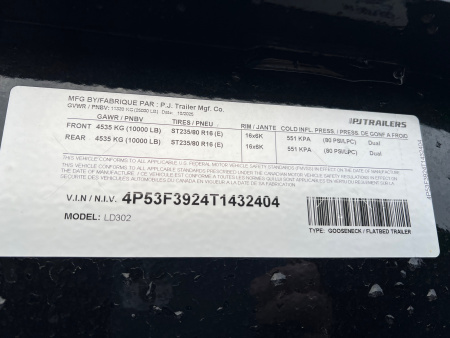 New 2026 PJ Trailers 30' LD Gooseneck 10K's Flatbed Trailer