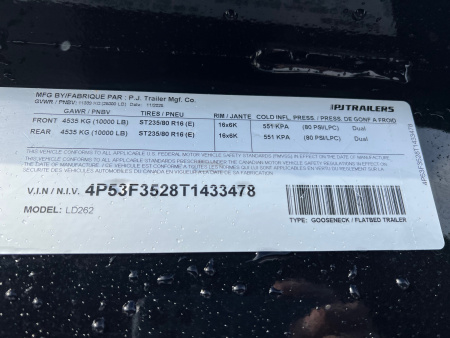 New 2026 PJ Trailers 26 Gooseneck LD Tandem Dual Flatbed Trailer