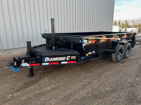 New 2026 Diamond C Trailers 14' LPT207 Telescopic Dump Trailer