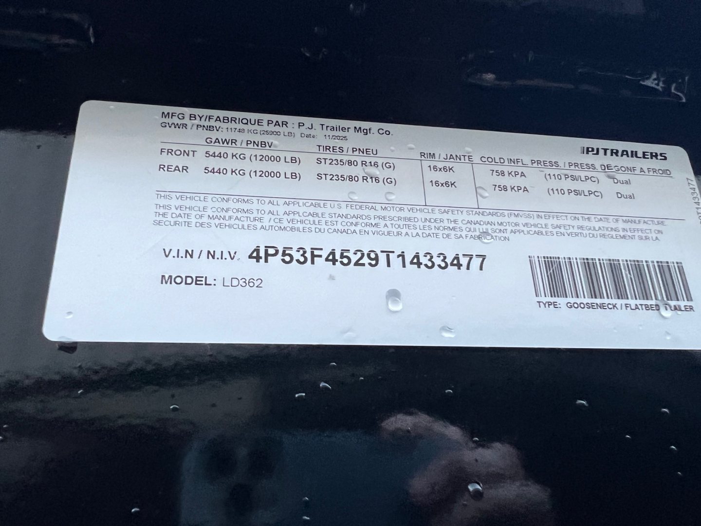 New 2026 PJ Trailers 36 Tandem Dual Gooseneck Flatbed Trailer