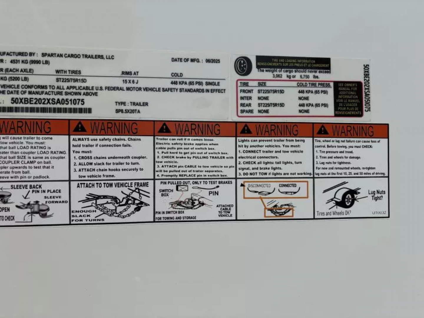 New 2025 Spartan Cargo Trailers SP8.5X20TA2 Cargo / Enclosed Trailer